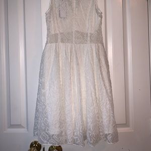NWT Rebecca Minkoff white lace mini dress